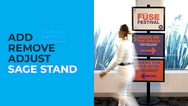 How to Add, Remove & Adjust Accessories on Modular Sage Poster Stands