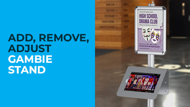 How to Add, Remove, and Adjust Accessories on Modular Gambie Poster Stands