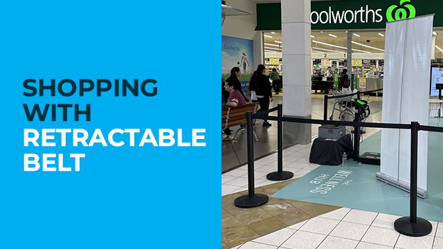 Organised Christmas Shopping with Retractable Barriers